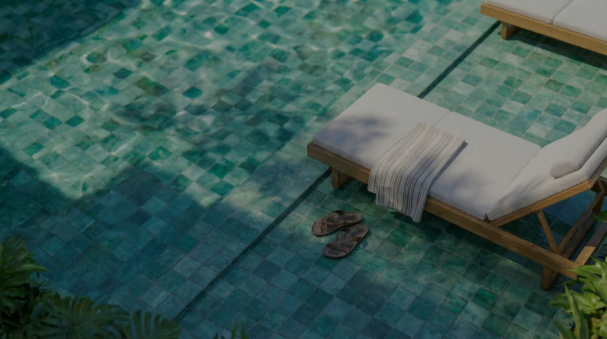 Detalhe da piscina do resort
